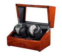 HUIBBGO Enrollador de Relojes Watch Shaker para Relojes automáticos Caja enrolladora de Relojes Almohada para Reloj Suave y Flexible de Palisandro brasileño Motor Extremadamente silencioso