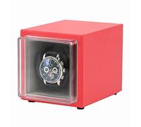 HUIBBGO Enrolladores de Relojes, Caja de Cuerda automática para Relojes mecánicos, enrollador de un Solo Reloj - Power Watch Shaker Home, Cuero PU