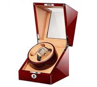 HUIBBGO Estuche de Lujo para 2 Relojes automáticos con Motor silencioso, Apto para Relojes de Hombre y Mujer, sin imanes, Caja de Almacenamiento y exhibición, E-2+0