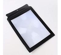 HUIBBGO Lupa HD portátil de Mano, Superficie Suave, tamaño A4, para Personas Mayores, Lupa Ultrafina de PVC, para página Completa, HD, 3 aumentos, Ayuda para la Lectura.