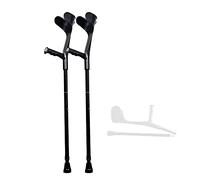 HUIBBGO Muletas de antebrazo, Plateadas/Negras, ergonómicas, Ajustables, Ligeras y Plegables, para Caminar, para Adultos, jóvenes y Mayores.
