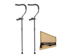 HUIBBGO Muletas Plegables para Adultos, muletas axilares ergonómicas, muletas con Amortiguador para Caminar, muletas Dobles Ajustables para Personas Mayores y discapacitadas.