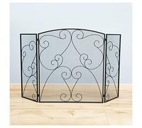 HUIBBGO Pantalla para Chimenea Pantalla para Chimenea Valla para Chimenea Valla contra Incendios para el hogar Pantalla antichispas de Hierro Forjado integrada Accesorios de Deco