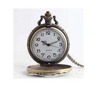 HUIBBGO Reloj de bolsillo clásico y elegante. Reloj de bolsillo y cadena para hombre, modelo clásico de locomotora, reloj colgante de cuarzo, como un regalo retro para el día del padre, cumpleaños,