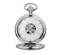 HUIBBGO Reloj de bolsillo con cadena, reloj de bolsillo romano tallado a cielo abierto, clásico, mecánico, reloj de bolsillo retro, clásico, nostálgico, reloj de bolsillo de cuarzo grabado vintage