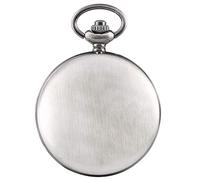 HUIBBGO Reloj de bolsillo de cuarzo de color pistola para niños, de aleación de alta calidad, cadena gruesa, reloj de bolsillo para hombre, números arábigos, relojes de bolsillo para mujer