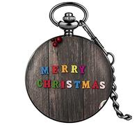 HUIBBGO Reloj de bolsillo de regalo, relojes clásicos de Navidad, relojes de bolsillo de cuarzo, vintage, para hombres y mujeres, relojes de regalo antiguos, relojes de regalo, B-45 mm, A, 45MM