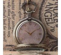 HUIBBGO Reloj de bolsillo vintage para hombre, reloj de bolsillo retro, clásico, nostálgico, antiguo, redondo, carcasa trasera, cristal blanco, reloj de bolsillo, reloj de bolsillo para hombre y mujer