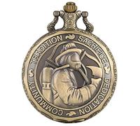 HUIBBGO San Florián, patrón de los Bomberos, desafío, Reloj de Bolsillo de Cuarzo, Sacrificio, dedicación, Cadena comunitaria, Regalo