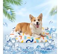 Huifengjie Alfombrilla Refrescante para Perros Gatos, Alfombrilla Fresca para Perros, Alfombra Manta Refrigerante Perro, Cama Gat Frio Animales Colchon Mascotas para Verano, 40x50cm, M, Blanco