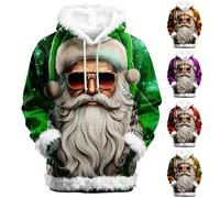 HUIFUAO - Sudadera con capucha de Navidad con texto en inglés "Look at Me Being All Festive and Shit Christmas" para mujer, sudadera divertida de Navidad, talla grande, traje de Navidad de manga larga