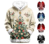 HUIFUAO - Sudadera con capucha de Navidad con texto en inglés "Look at Me Being All Festive and Shit Christmas" para mujer, sudadera divertida de Navidad, talla grande, traje de Navidad de manga larga