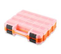 Huiguli Caja Clasificadora de Tornillos de Doble Cara, 34 Compartimentos, Organizador de Herramientas para Guardar Tornillos con Separadores Extraíbles, Caja de Almacenamiento para Tornillos, Clavos y