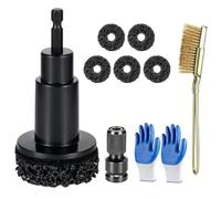 Huiguli Kit de Limpieza de Cubo de Rueda, Juego de Limpieza con 5 Espaciadores, 1 Adaptador, 1 Cepillo de Alambre, Juego de Limpieza y Reparación de Ruedas para Eliminar el óxido y la Pintura Vieja