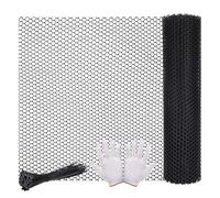 Huiguli Valla de plástico para pollos, rejilla de plástico 3 m x 40 cm, valla para aves de corral, valla de plástico, valla de malla metálica con alambre de unión, valla para gallineros, jardines y
