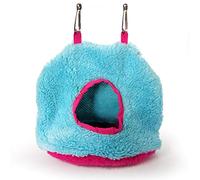 huihuijia Cama Hamster Jaulas para Agapornis Budgie Juguetes Pájaro Suministros Hurón hamacas Loro Hamaca Jaula para Mascotas Hamaca Colgante de pájaro casa Blue,15