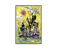 HUIHUO Póster artístico de Don Quijote de Picasso para habitación, póster estético para pared, lienzo, regalos, decoración moderna para dormitorio, 60 x 90 cm