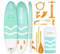 HUIIKE Tabla Paddle Surf Hinchable 10' y hasta 130 kg con Accesorios | SUP Convertible en Kayak con Remo, Inflador, Quillas, Leash y Mochila. Stand Up Paddle Board Gran Estabilidad y Resistencia