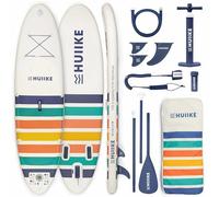 HUIIKE Tabla Paddle Surf Hinchable con Accesorios Incluidos, Remo, Quillas, Inflador. Stand Up Paddle Board Gran Estabilidad y Resistencia. 305 x 84 x 15 cm, Soporta hasta 130 kg