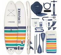 HUIIKE Tabla Paddle Surf Hinchable con Accesorios Incluidos, Remo, Quillas, Inflador. Stand Up Paddle Board Gran Estabilidad y Resistencia. 305 x 84 x 15 cm, Soporta hasta 130 kg