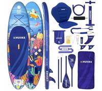 HUIIKE Tabla Paddle Surf Hinchable con Accesorios Incluidos, Remo, Quillas, Inflador. Stand Up Paddle Board Gran Estabilidad y Resistencia. 305 x 84 x 15 cm, Soporta hasta 130 kg