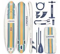 HUIIKE Tabla Paddle Surf Hinchable con Accesorios Incluidos, Remo, Quillas, Inflador. Stand Up Paddle Board Gran Estabilidad y Resistencia. 305 x 84 x 15 cm, Soporta hasta 130 kg