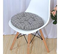 HUIJ Juego de 6 Cojines para Asiento de Silla,cojín de Asiento Acolchado Redondo,cojín para Silla de Exterior,cojín para Silla de jardín,Cocina,Comedor y Oficina,40/45 cm (Redondo)