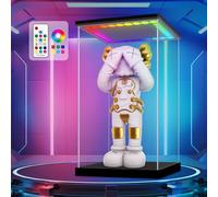 Huijintao Vitrina Expositora para Colecciones, Caja Metacrilato con luz LED de Colores, Vitrina Metacrilato Transparente, Expositor Vitrina para Colecciones, Miniaturas, Figuritas (20x20x30 cm)