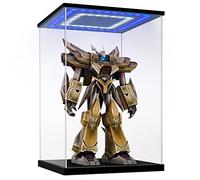 Huijintao Vitrina Expositora para Colecciones, Vitrina Metacrilato con luz LED, Caja Metacrilato Transparente, Urna Metacrilato Expositor Vitrina para Colecciones, Miniaturas, Figuritas (30x30x40 cm)