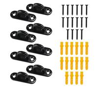 HuiJinXin 8 placas de ojo de acero inoxidable con ojales de acero inoxidable, placas para colgar en el techo, hamacas, toldos, ganchos de fijación, accesorios de fijación a la pared (negro)