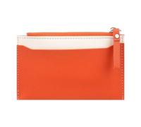 HUIJIQX Monedero pequeño de moda para mujer, de piel sintética, color sólido, monedero, monedero, monedero, monedero con cremallera, C-naranja, Talla única