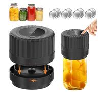 HUIJUTCHEN Sellador Eléctrico al Vacío para Tarros de Conservas, Sellador al vacío para tarros de conserva con tapas normales Mason Jar Selladora al Vacío Kit para el Almacenamiento de Alimentos