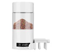 HUIKJI Comedero automático de peces, dispensador automático de temporizador de alimentos de 500 ml para acuario o tanque de tortugas pequeñas, alimentación en vacaciones o vacaciones