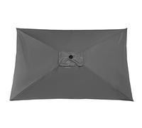 HUIKJI Sombrilla rectangular de repuesto para jardín, playa, mercado, mesa, toldo de tela (3 x 2 m)