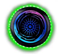 HUIKUANGEU Disco Volador Iluminado led,Night Glow Frisbee Organic Ultimate con 49 LED,Frisbee de Competición Funsport,Disco Ultimate Frisbee para Adultos Niños Actividades al Aire Libre en Familia.