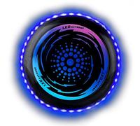 HUIKUANGEU Disco Volador Iluminado led,Night Glow Frisbee Organic Ultimate con 49 LED,Frisbee de Competición Funsport,Disco Ultimate Frisbee para Adultos Niños Actividades al Aire Libre en Familia.