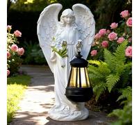 HUIKUANGEU Estatuas de ángel Solar para Jardín,Decoración de Jardín para Exteriores,Decoracion Jardin Exterior Figuras,Escultura de ángel,Decoraciones para Cementerio,Jardíns,Césped o Patio