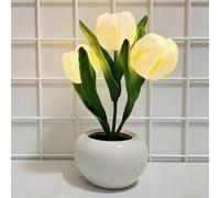 HUIKUANGEU Lámpara Tulipán,Flores Lamparas de Mesita de Noche,Lámparas en Forma de Tulipán,Luz Nocturna de Tulipáns,Lámparas de Tulipanes,per Tavolo,Camera da Letto,Decorazione Domestica