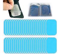 huiming 50 unidades/25 paquetes de almohadillas de gel para estimulador de abdominales de repuesto para el último músculo EMS cinturón abdominal brazo pierna cintura entrenamiento, Claro, 50 Pcs/25