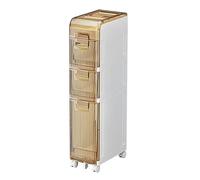HUIMOZ Aparador con cajón y Costura Ultra Estrecha para Cocina, Armario de Suelo con cajones Transparentes y Ruedas, Ideal para baño, Dormitorio y lavandería.