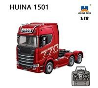 HUINA 1501 770S Tractor de aleación 19CH RC camión 1/18 2,4G camión remolque de ingeniería con control remoto con juguetes de sonido y luz 1502 Gary Platform