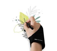 HUION Guante de Artista de Rechazo de Palma para Tableta Gráfica, Caja de Luz de Dibujo y Dibujo de Papel, Guantes de Arte de Dos Dedos de Lycra Elástica, para Mano Derecha e Izquierda