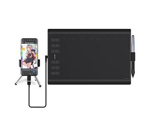 HUION Inspiroy H1060P Tableta Gráfica de Gran Área de Trabajo de 10 x 6,25 Pulgadas, Compatible con Dispositivos Android, con un Lápiz Actualizado sin Batería, Ideal para Lecciones y Trabajo en Línea