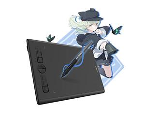 HUION Inspiroy H580X Tableta Gráfica, Tableta de Dibujo de Gráficos Digitales de 8x5 Pulgadas, Compatible con Android, 8 Teclas Express, Ideal para Pintar, Educación Remota y Oficina