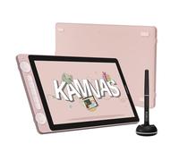 HUION Kamvas 13 Gen3 Tableta Gráfica con Pantalla, Canvas Glass | Monitor 13,3 Pulgadas Anti Brillo, PenTech 4.0, 16384 Niveles, Doble Dial, Compatible PC, Mac y Android, Rosa