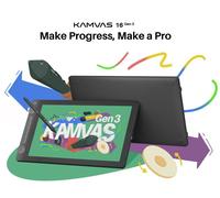 Tableta digitalizadora HUION Kamvas 16 IPS 15.6" Full HD 8192 Niveles 14 Teclas USB