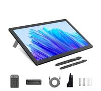 HUION Kamvas Pro 19 4K UHD Tableta Gráfica con Pantalla Táctil,Tableta de Dibujo de 18,4 Pulgadas con 1,07 mil Millones de Colores,Lápiz óptico PenTech 4.0,Presión de Lápiz 16384, Keydial Mini K20