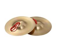 HUIOP 1 par de mini platillos de mano pequeños de latón de 5.8 pulgadas, grupo de gong, ritmo, percusión, instrumento musical de cobre para ópera y tambores militares,Platillos de mano