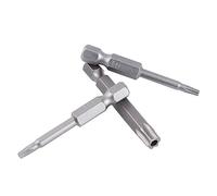 HUIOP 12 Puntas de Destornillador con Cabeza de Estrella Magnética T5-T40 de Acero S2 de 50 Mm con Vástago de 1/4 de Pulgada con Cabeza en Cruz, Vástago de Estrella de 6,25 Mm para