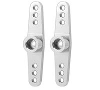 HUIOP 2 Brazos Servo de Dirección CNC RC de Aleación Aluminio 25T, Piezas Repuesto, Hermoso Juego ánodo con Tratamiento Resistente Al Desgaste, Accesorios Que Ahorran Tie (Plata)